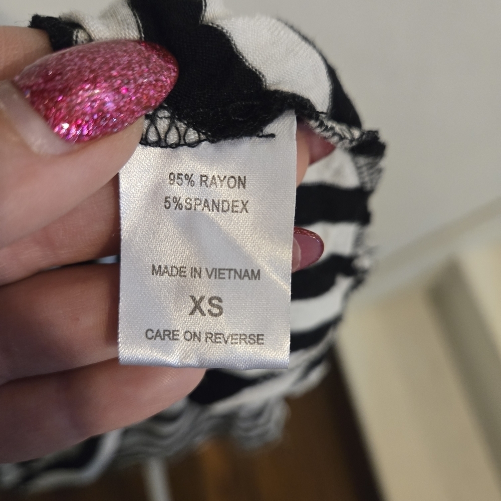 New York & Company Black and White Striped Midi Dress Size XS - Picture 5 of 5